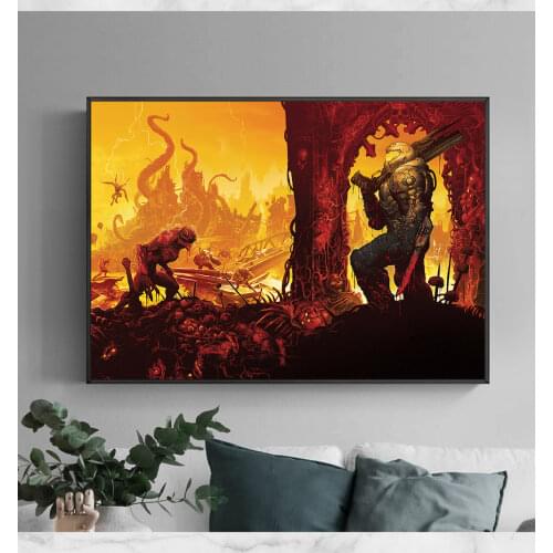 Unframed HD The Game Poster DOOM Eternal canvas Oil Painting Wall Art Wall for Living Modern Home Decor for Picture Wall Art