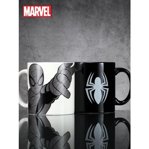 Disney Maker Marvel Avengers Series Spider-Man Ceramic Maker Home Office Large Capacity Milk Maker Coffee Maker with Cover