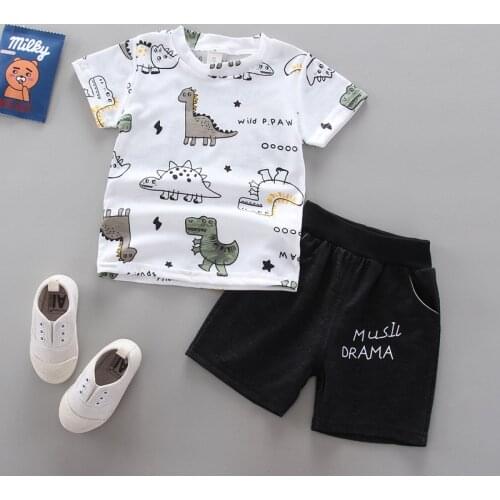 Baby Boy Clothing Set Summer T-Shirt Dinosaur Children Boys Outwear Shorts Suit for Kids Outfit 1 2 3 4 Years Tracksuit Sets