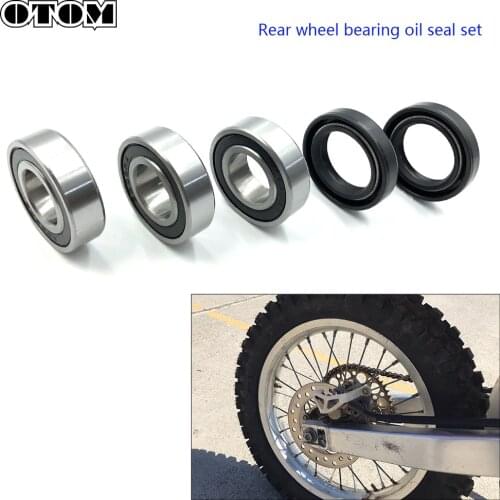OTOM Motorcycle Front Rear Wheel Hub Oil Seal Bearing Set For HONDA CRF CRF150R CRF150RB 2007-2020 Dirt Pit Bike Motocross Parts