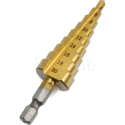 Taper brocas jelbo power tools 4-20mm hss aco passo broca de metal cone passo broca afiar buraco countersink ferramentas bit L22