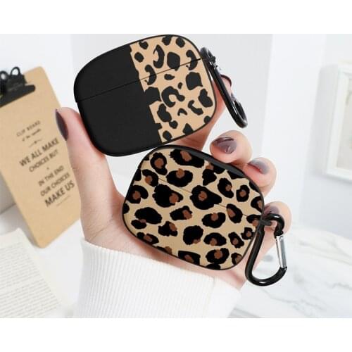 Leopard Silicone Earphone shell For Apple Airpod 2/1 Cover For Airpod pro 3 Earphone case for airpods capa fundas Black Cover