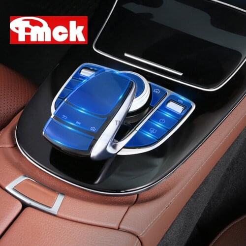 Car Center Control Media Button Mouse Screen Membrane Protector Film for Mercedes Benz E Class W213 C Class W205 GLC Class X253