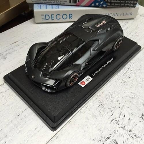 2020new 1:24 Terzo Millennio black alloy car model simulation car decoration collection gift toy Die casting model