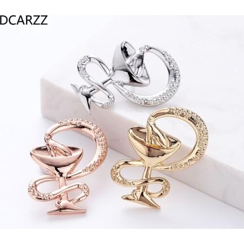 Fashion Bowl of Hygieia Pin Badge Gold Rose Gold Brooch Jewelry Nurse Doctor Medical Symbol Pin Women Accessories Gift
