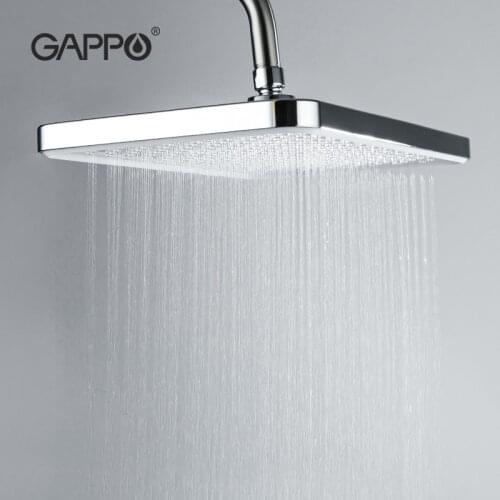 GAPPO Round & Square Showerhead Rainfall Shower Chrome High Pressure Ultra-thin Shower Head Faucet Ducha