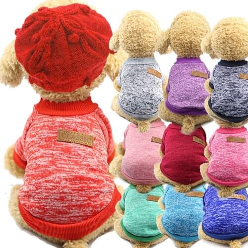 Dog Clothes Winter Warm Puppy Dog Jacket Coat Soft Dog Shirts Pet Dog Costumes Puppy Sweater For Chihuahua Yorkie Pet Supplies