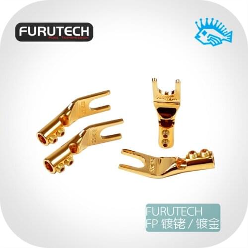 4PCS original FURUTECH FP 201 rhodium-plated gold-plated speaker speaker cable