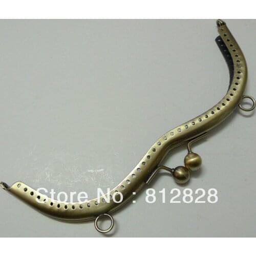 5pcs 19cm Half Round Antique Bronze Purse Frame with Sewing Holes