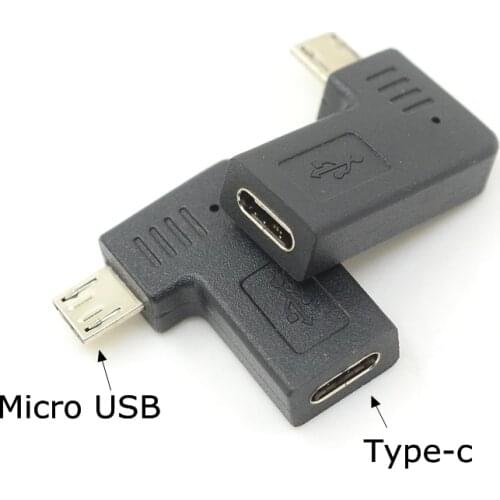 Right & Left angled 90 degree Micro USB Male to Type C USB 3.1 type-c Female Elbow Adapter Converter Connector for Phone Tablet