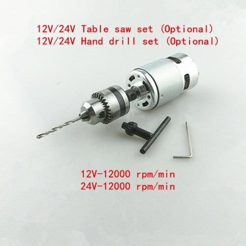 Garden 775 speed power cutting table saw, pruning shears saw motor 12V / 24V Chainsaw drill set cutting