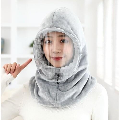 Wonderlife Hat Female Or Man Cyclist Windproof Cover Cap Headwrap Warm Hats Autumn And Winter Bib Integrated Hooded Ear