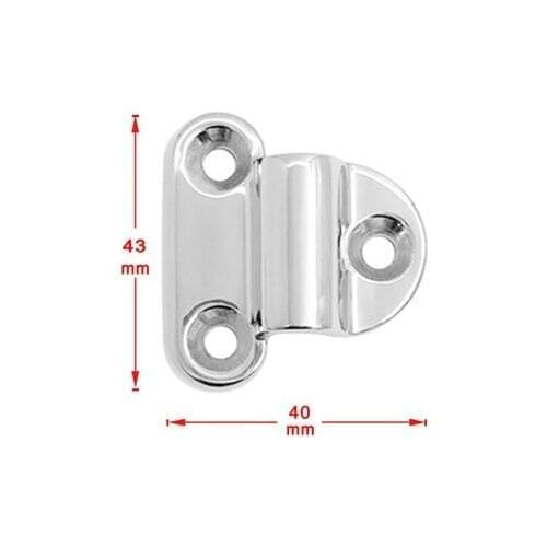 2PCS6mm 316 Stainless Steel Boat Folding Pad Eye Lashing D Ring Tie Down Cleat for Yacht Motorboat Truck