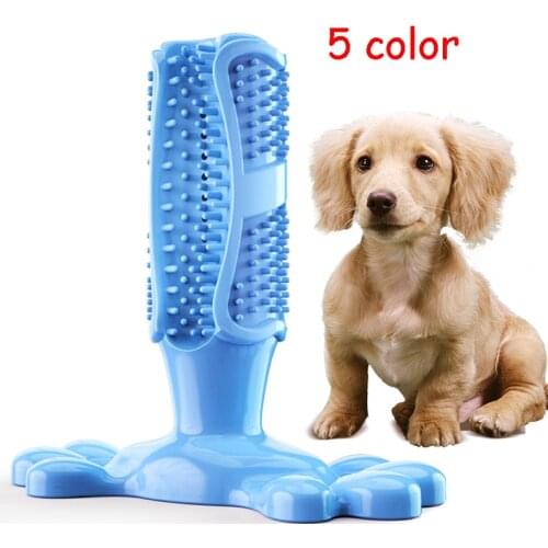 Dog Toothbrush Stick Silicone Toy Pet Products For Dog Teeth Cleaning Mascotas Honden Tandenborstel Pet Molar Tooth Cleaner