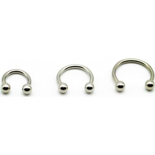 Steel Horseshoe 316L Surgical Steel Nose Labret Ear Piercing Hoop Ring Eyebrow Universal 16G Body Jewelry Wholesale