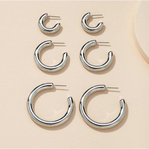 UJBOX Fashion classic simple zinc alloy earrings