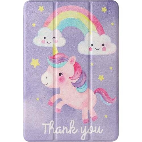 Ultra Slim Cute Unicorn Case For iPad Mini 5 Mini5 A2133 A2124 A2126 A2125 Stand Foldable Transparent Back Cover