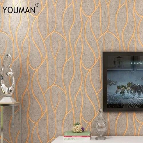 YOUMAN High Quality Modern Geometry Striped Wallpaper For Walls 3D Embossed Living room Sofa TV Background Home Wall Paper Rolls