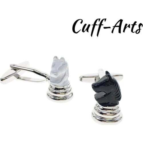 Cufflinks for Men Chess Knights Cufflinks Gifts for Men Gemelos Les Boutons De Manchette by Cuffarts C10501