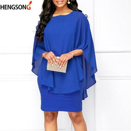5XL Plus Size Women Dresses 2020 Summer Casual Loose Lapels Chiffon Dresses Vestidos Office Lady Casual Work Dress