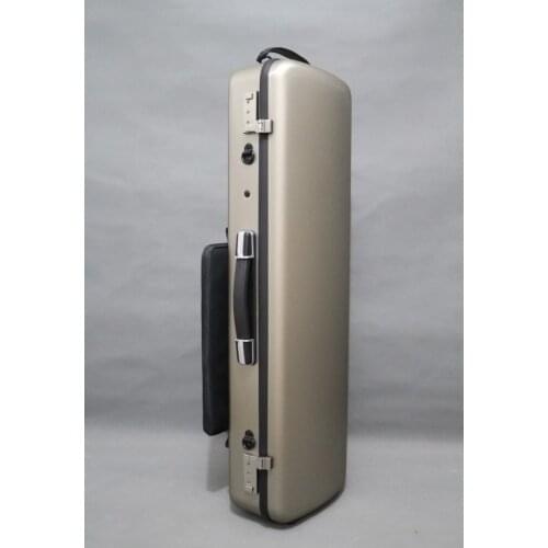 Gold violin case 4/4 Composite materials Weight-bearing 150kg Two code lock red color