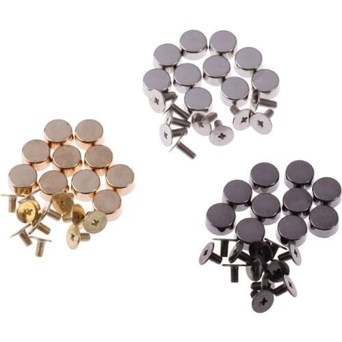 10sets Wear Protection Bag Bottom Studs Rivets For Bag Feet Screw For Bags Hardware Belt Accessories DIY Leather Buttons Screw