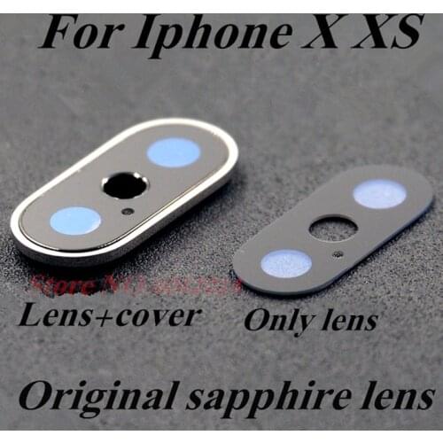 100% Original Rear Back Camera Glass Lens Cover For iPhone X XS max Back sapphire camera Glass Lens Mobile phone lenses case