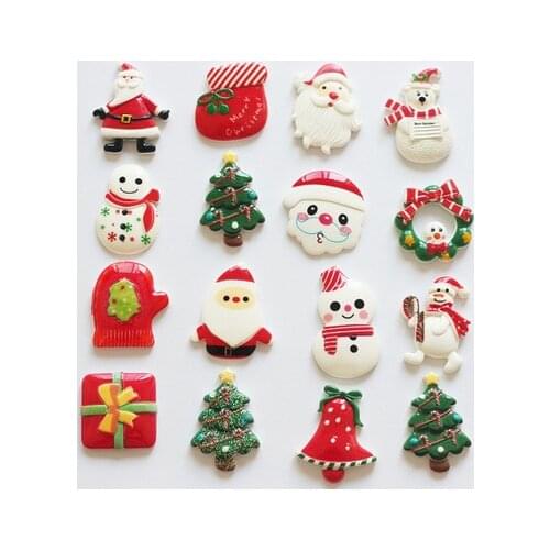 2021 Hot Sale 10Pcs Christmas Snowman Resin Flatback Cabochon Art Supply Decoration Charm Craft DIY Hair Bow Center Craft