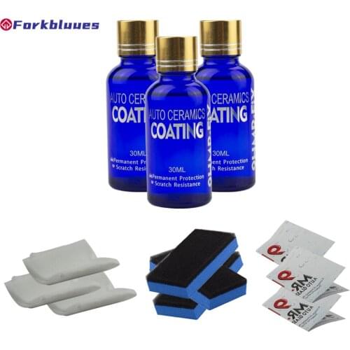 3PCS 9H Car Liquid Ceramic Coat Super Hydrophobic Glass Coating Set Polysiloxane and Nano materials Ceramics For Cars