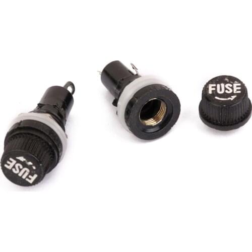 5x Chassis Panel Mount Fuse Holder Socket For 5x20 Fuse 250V 10A