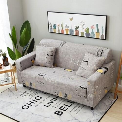 1pc Spandex Modern Sofa Cover Elastic Floral Polyester 1/2/3/4 Seater Couch Sofa Slipcover for Living Room Furniture Protector
