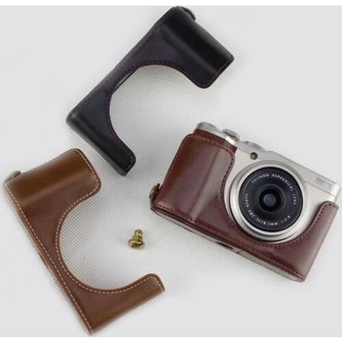 PU Leather case Half Body Set Cover For Fujifilm fuji XF10 XF 10 XF-10 Camera Bag With Battery Opening