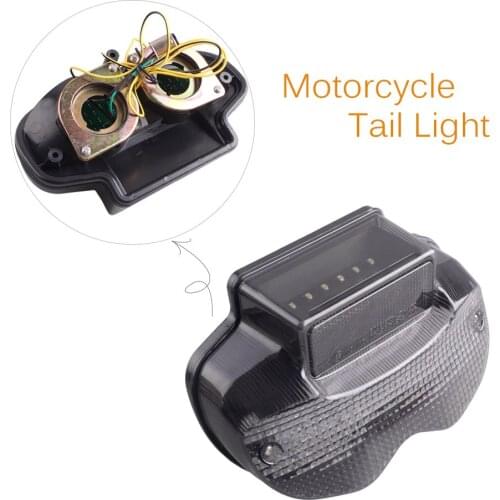 E-Mark Smoke Integrated LED Motorcycle Rear Tail Brake Light Turn Signal Lamp Taillight For SUZUKI BANDIT 600 1200 2000-2005