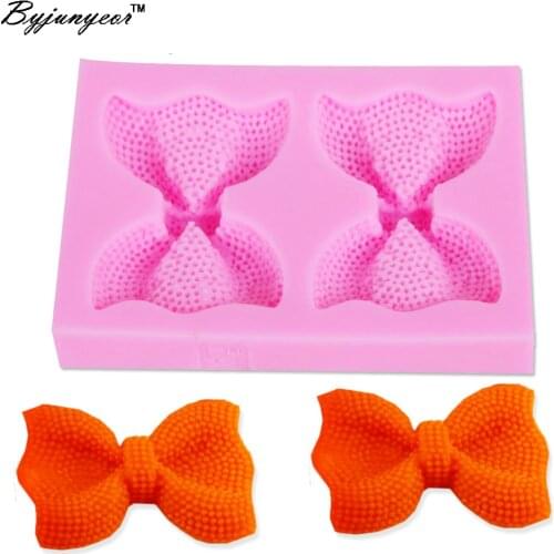 Epoxy UV Resin M222 Bow Bowknot silicone mold Wedding Cake Decorating Craft Fondant Moulds Candy Molds Accessories 8.8*5.7*1.5cm