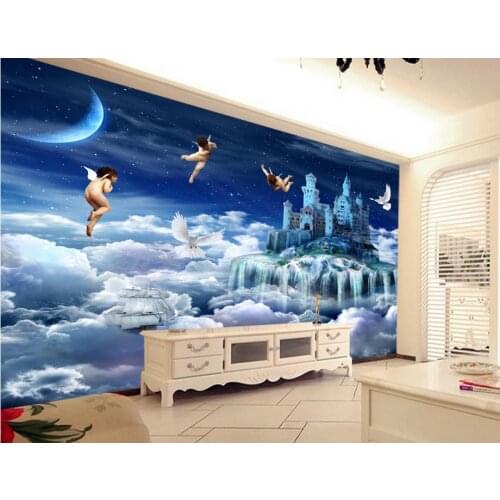 Creative Dream Angel wall papers home decor living room Paradise backdrop 3d custom wallpaper