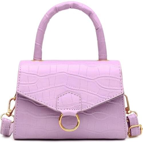 Fashion Women Simple Solid Color Polyester Shoulder Bags Messenger Hasp Phone Bag with Button Bolso Bandolera Mujer