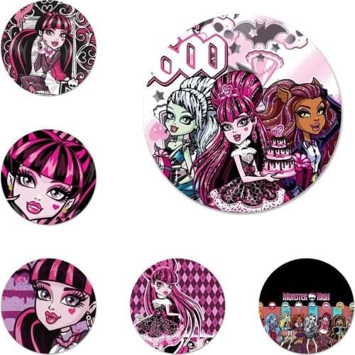 Monsters High Girl Icons Pins Badge Decoration Brooches Metal Badges For Backpack Decoration