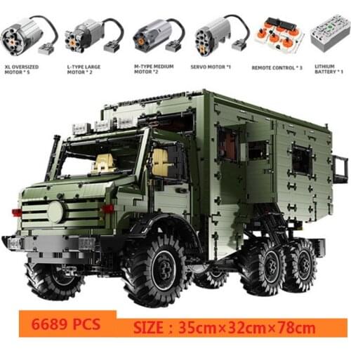 New Technic J907 Motorized Car The MOC Nomadism RV Motorhome Model Building Blocks Bricks DIY Assembly Kids Christmas Toys Gifts