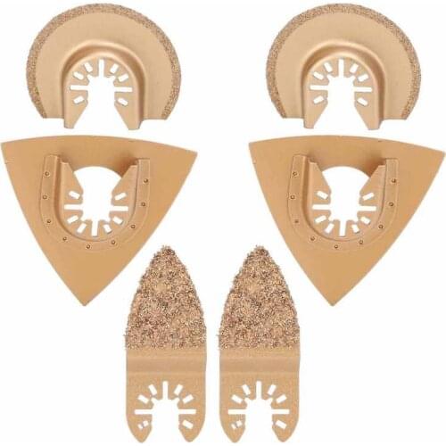 6Pcs Hard Alloy Saw Blades Kit Multifunctional Oscillating Saw Blades Tool Woodworking Supplies High Hardness