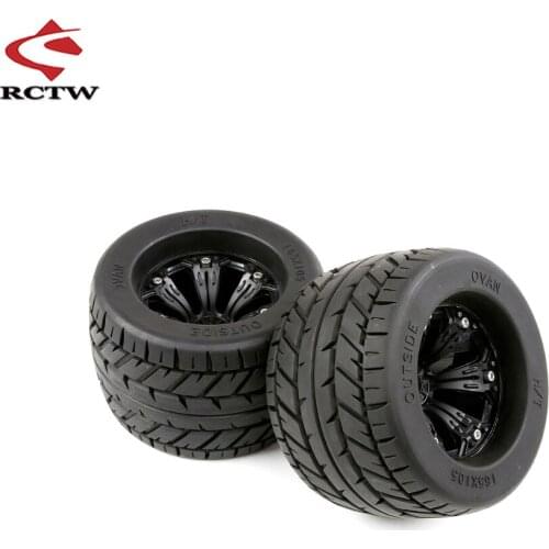 On-Road Wheel Tire Assembly Set for 1/8 HPI Racing Savage XL FLUX Rofun Rovan Torland Truck Rc Car Toys Parts