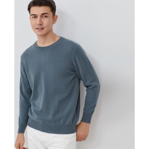 New winter mens thick round neck cashmere sweater thick solid color cashmere sweater Hill sweater