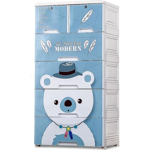 8000 Plastic drawer storage cabinet baby clothes storage box children wardrobe locker toy chest of drawers