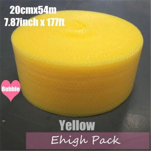 0.2*54m yellow Heart-shape Air Bubble Roll Party Favors And Gifts Packing Foam Roll Wedding Decoration Emballage Bulle Warp