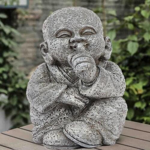 Garden Accessories Small Buddha Wall Decor Little Buddha Statue Halloween Ornaments Interior Decoration Cemetery Statue