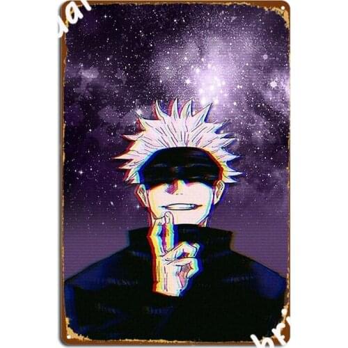 Satoru Gojo Metal Sign Club Bar personalized Wall pub Wall Decor Tin sign Posters