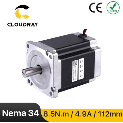 Nema 34 Stepper Motor 112m 2 Phase 8.5N.m 4.9A 4-lead Stepper Motor High Torque (34CS85FK-490) for CNC engraving milling machine