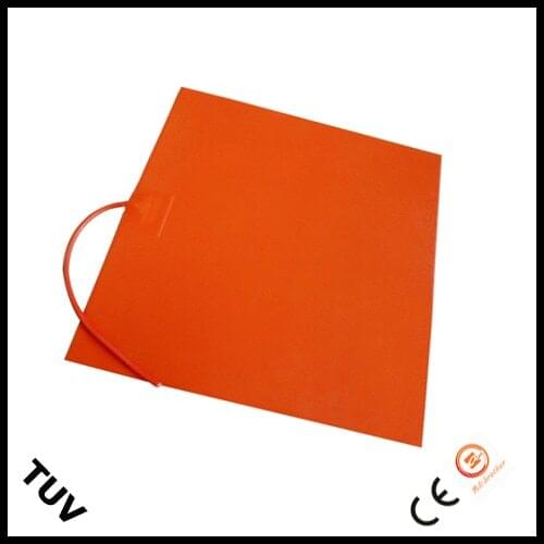 800 W 500 x 500 mm silicone heater pad with 100 k thermistor adhesive back