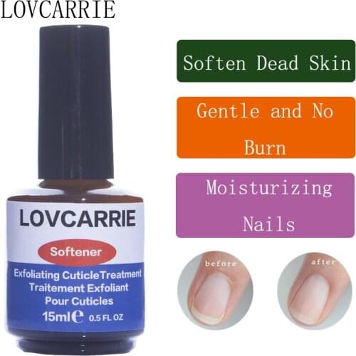LOVCARRIE 15ml Cuticle Softener Soften Oil Nail Cuticle Remover Nail Treatment Care Tools for Gel Nail Manicure Remove Dead Skin