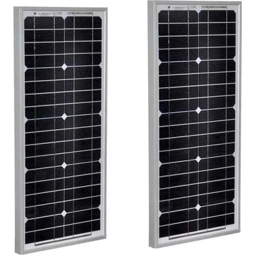 20 w Monocristallin Solar Panel 2 Pcs Panneaux Solaire 12v 40w Chargeur Batterie Voiture Camping-Car Caravane Solar Battery