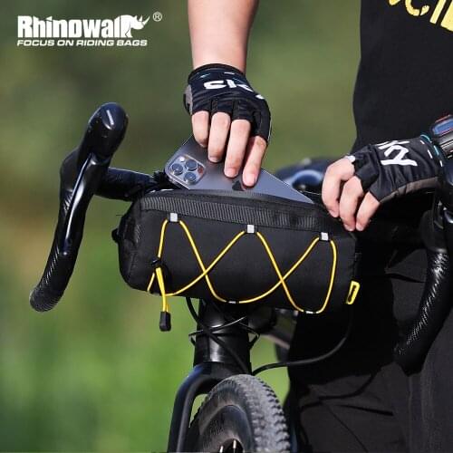 Rhinowalk Bike Bag 2.4L Bicycle Handlebar Basket Pack Bike Front Tube Handlebar Cycling Bike Accessories Commuter Bag